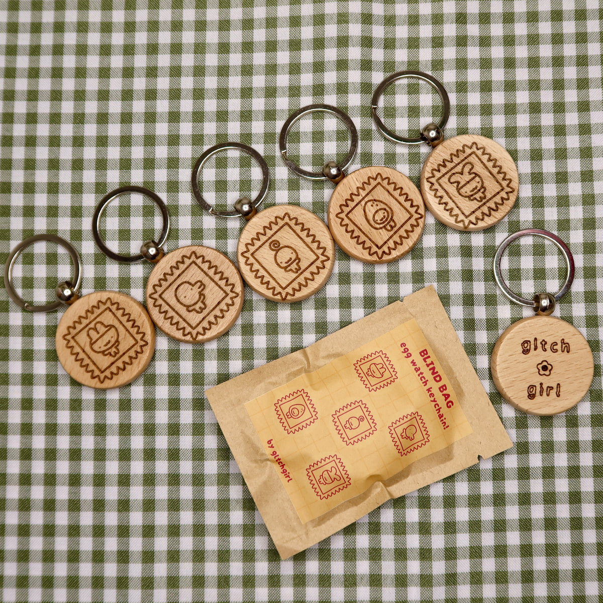 mystery egg watch keychain