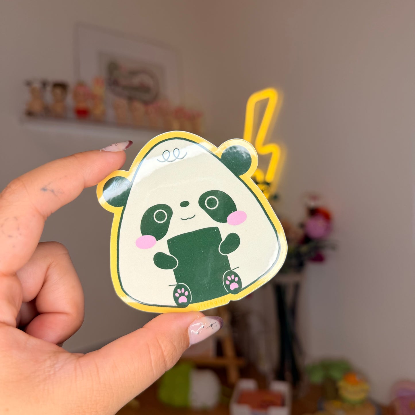 panda onigiri sticker