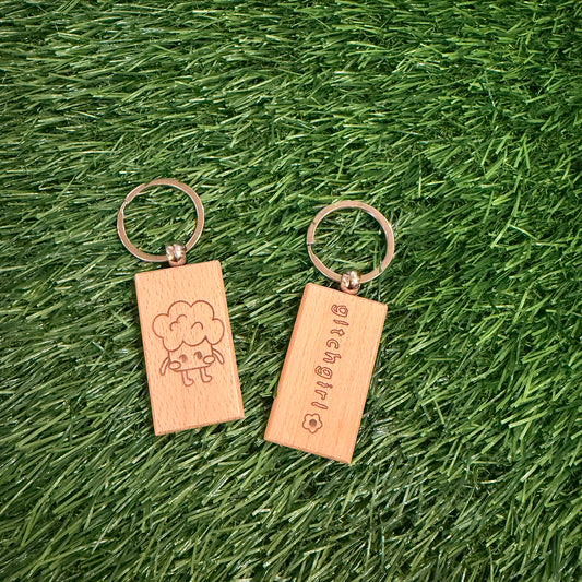 wooden keychain