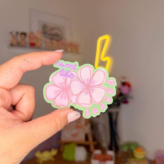 sweet like sakura sticker