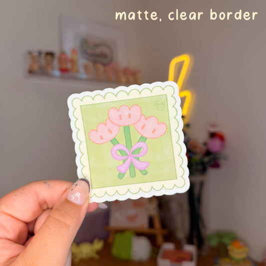 flower stamp sticker