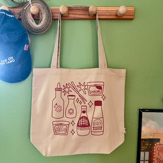 condiments tote bag