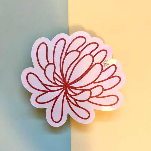 chrysanthemum suncatcher decal