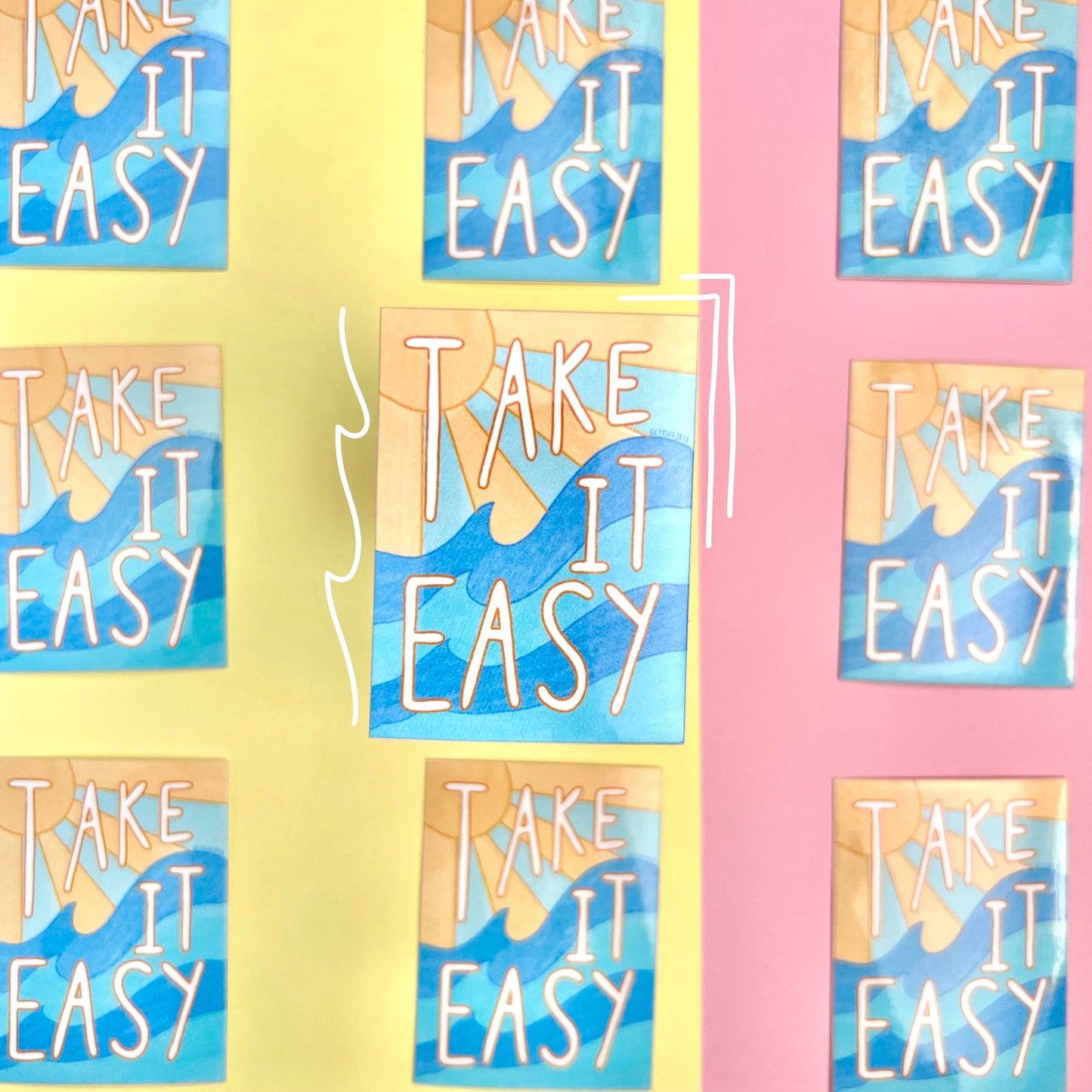take it easy sticker