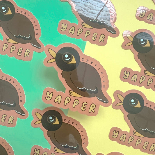 certified yapper mynah sticker
