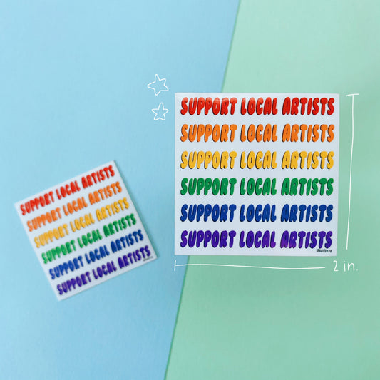 support local artists sticker