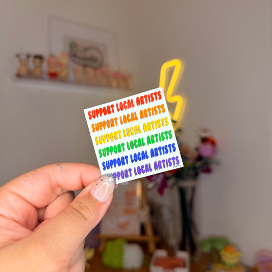 support local artists sticker