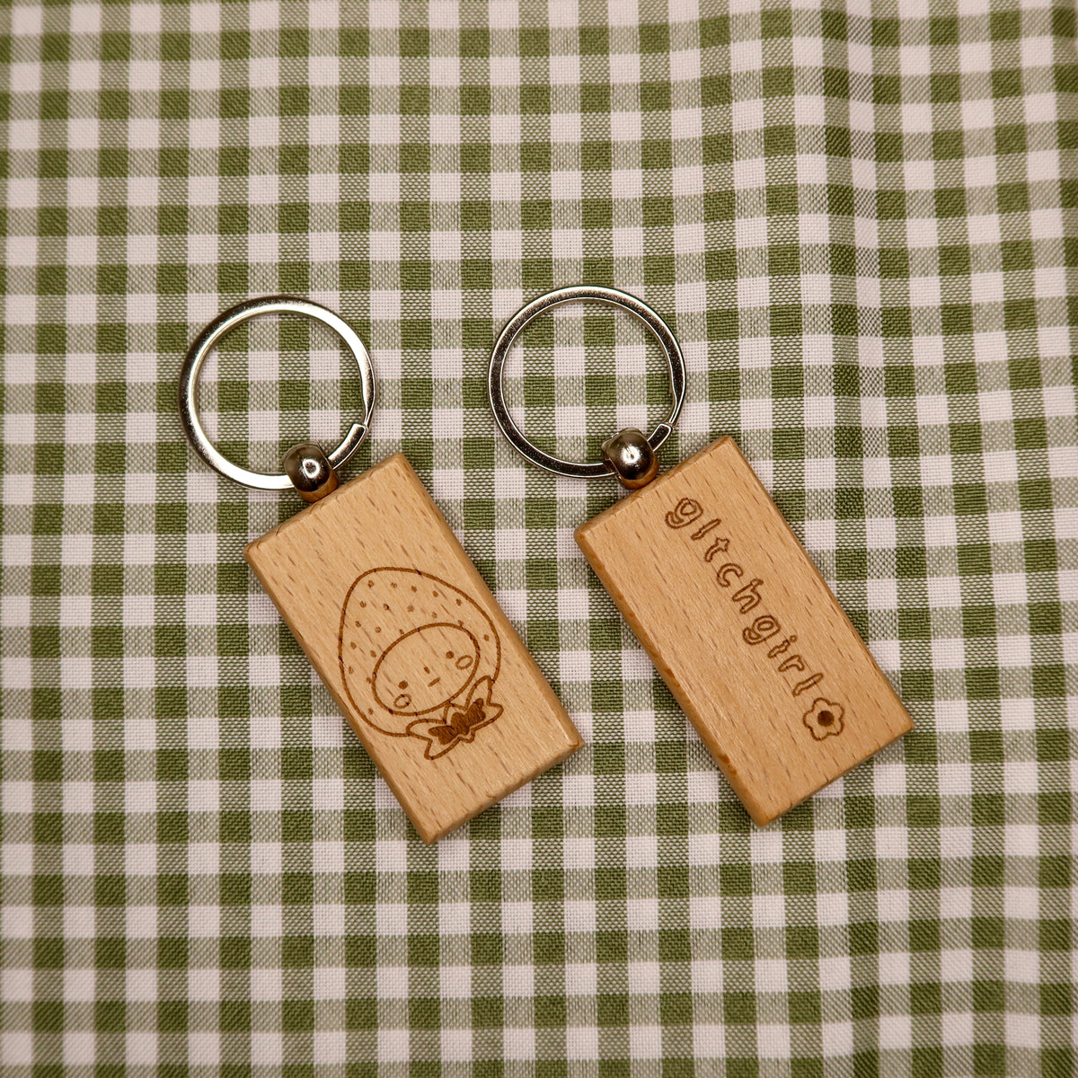 wooden keychain