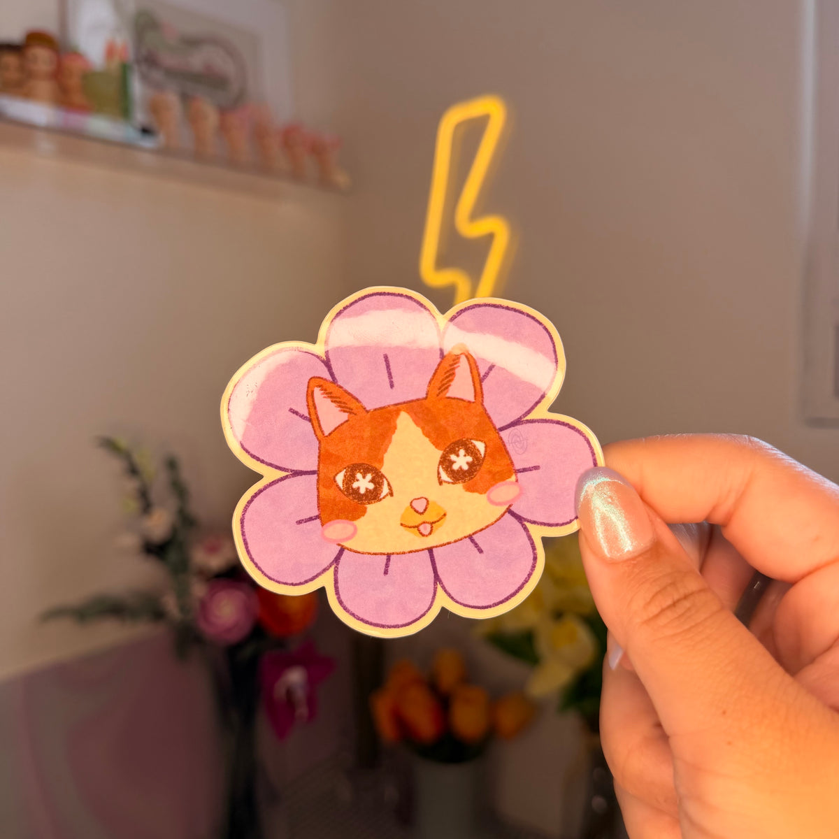 ham flower sticker