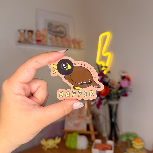 certified yapper mynah sticker