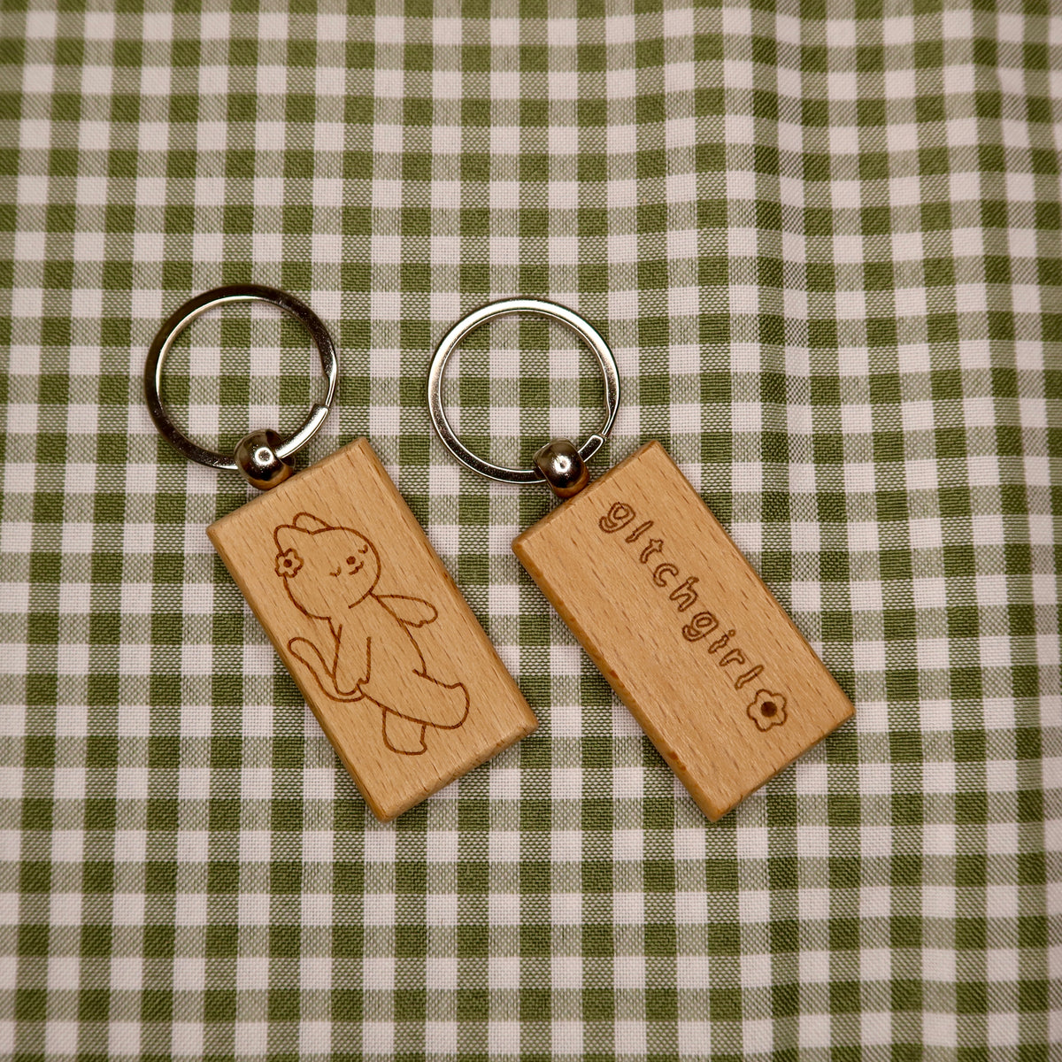 wooden keychain