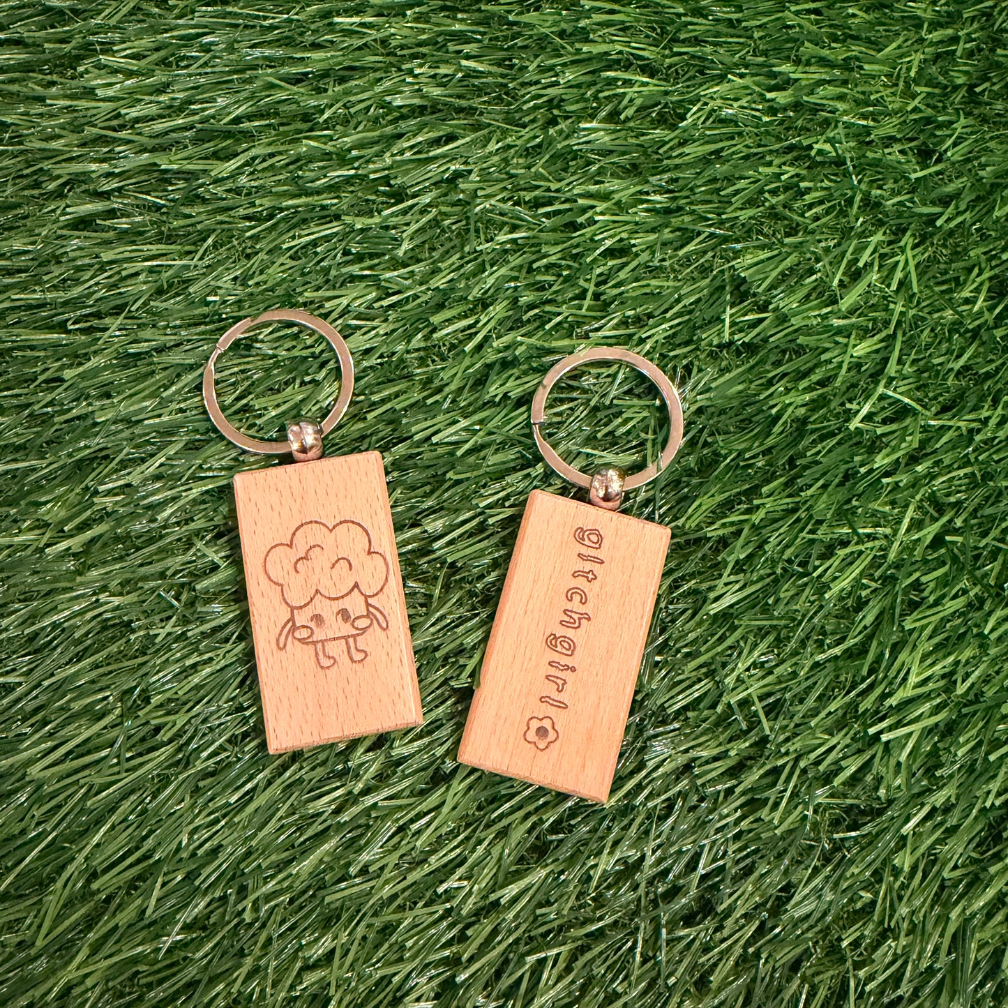 wooden keychain