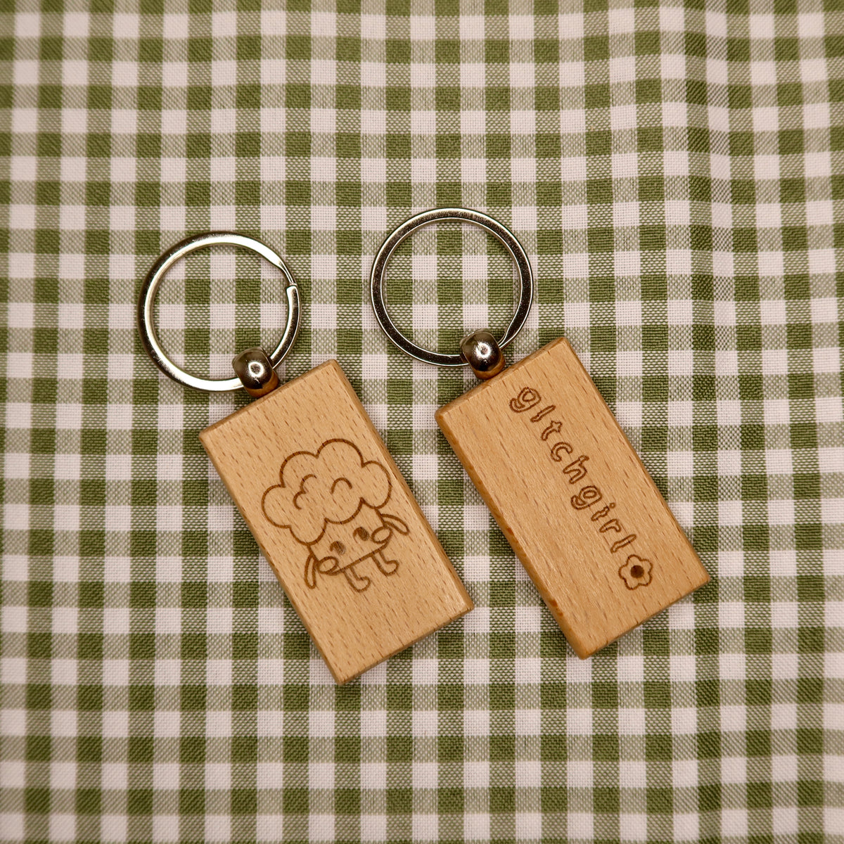 wooden keychain