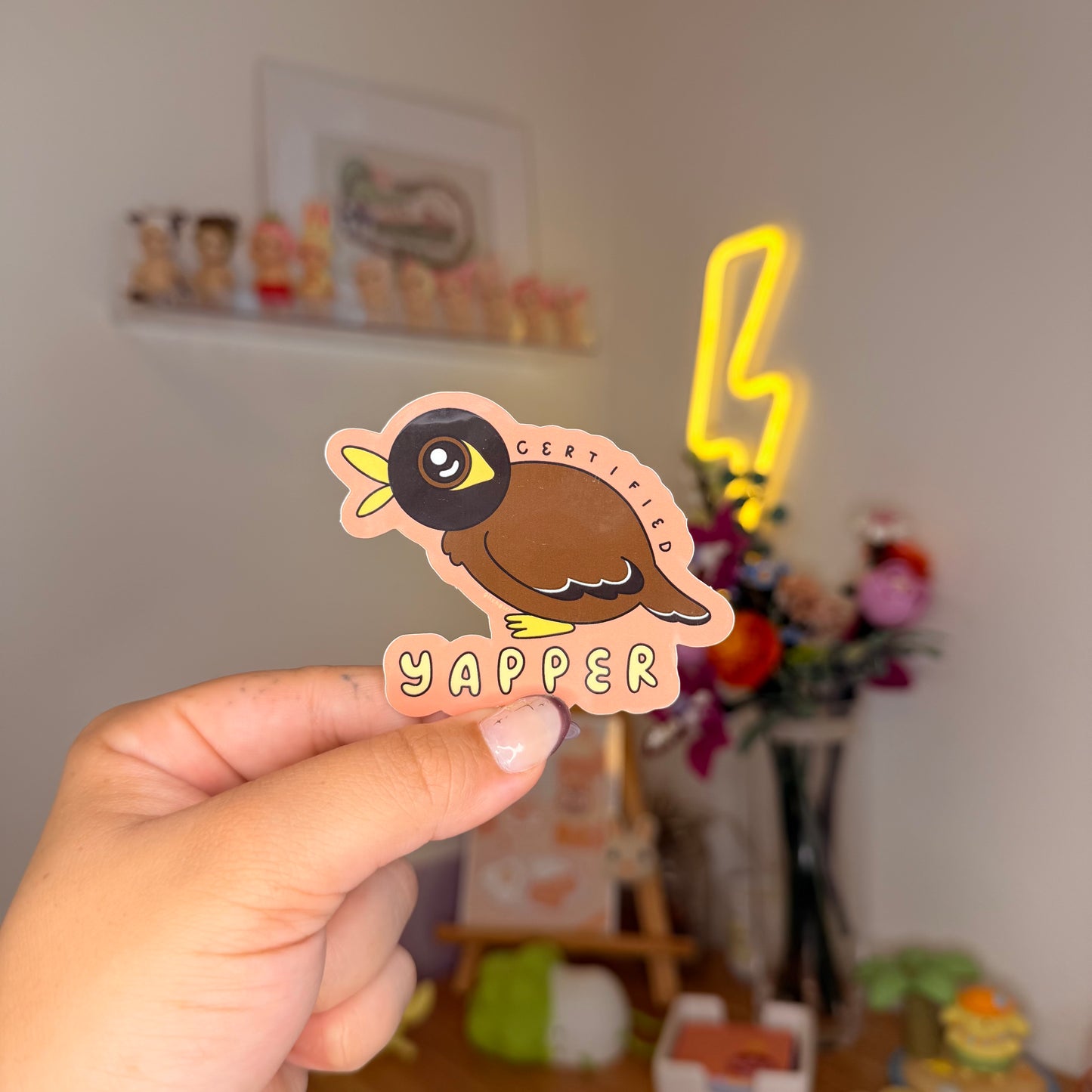 certified yapper mynah sticker