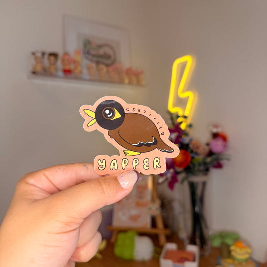 certified yapper mynah sticker