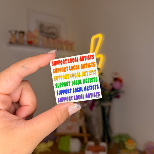 support local artists sticker