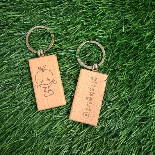 wooden keychain