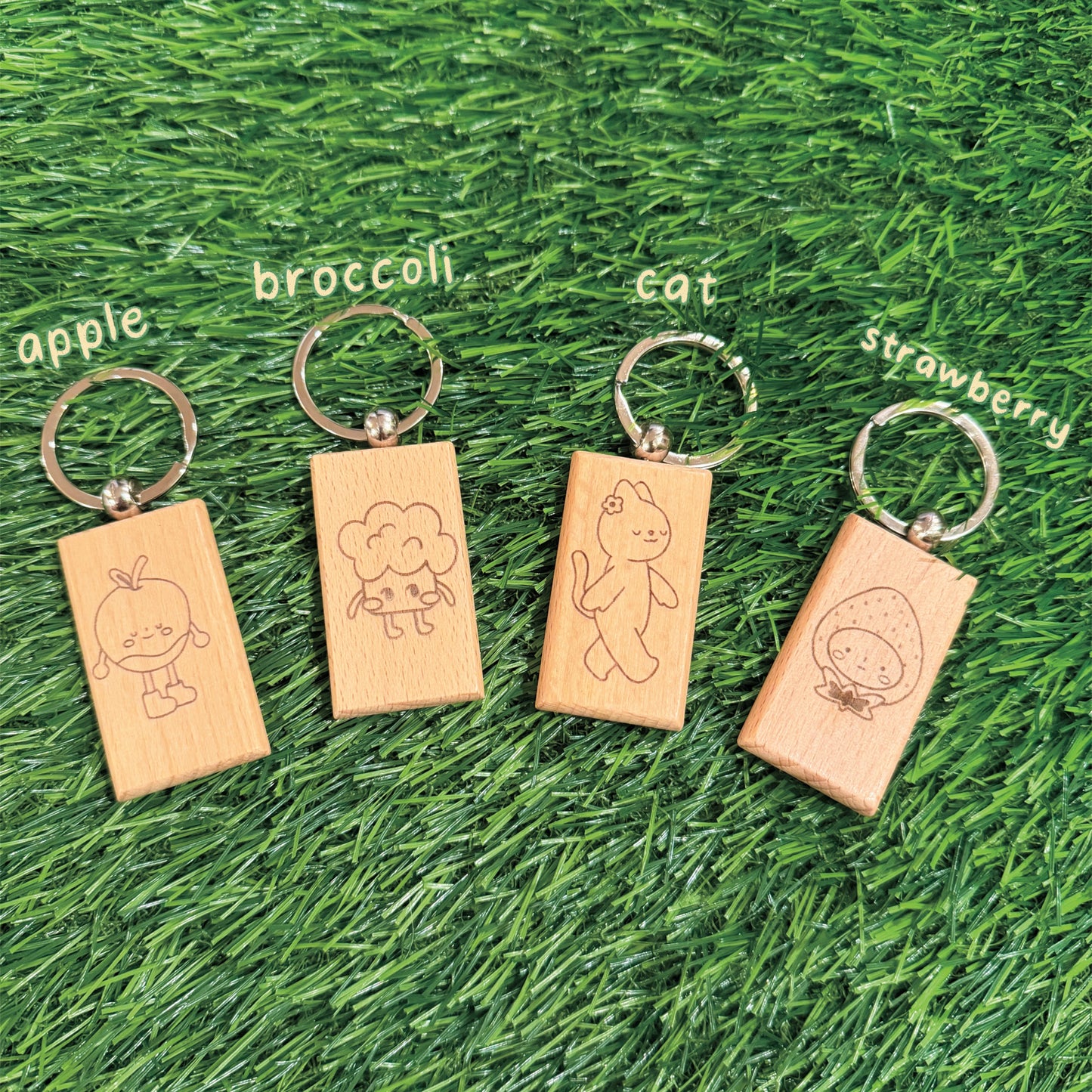 wooden keychain