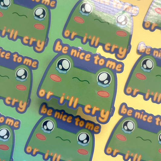 be nice sticker