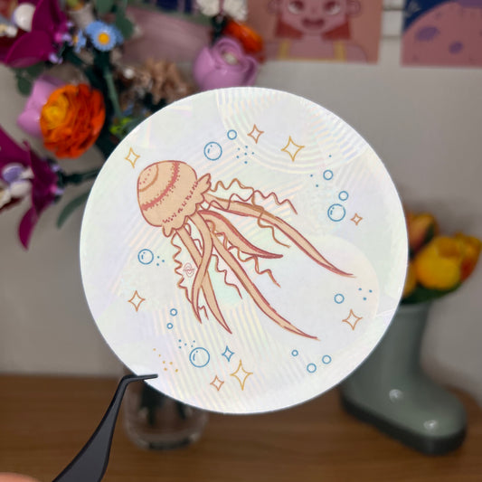jellyfish suncatcher decal