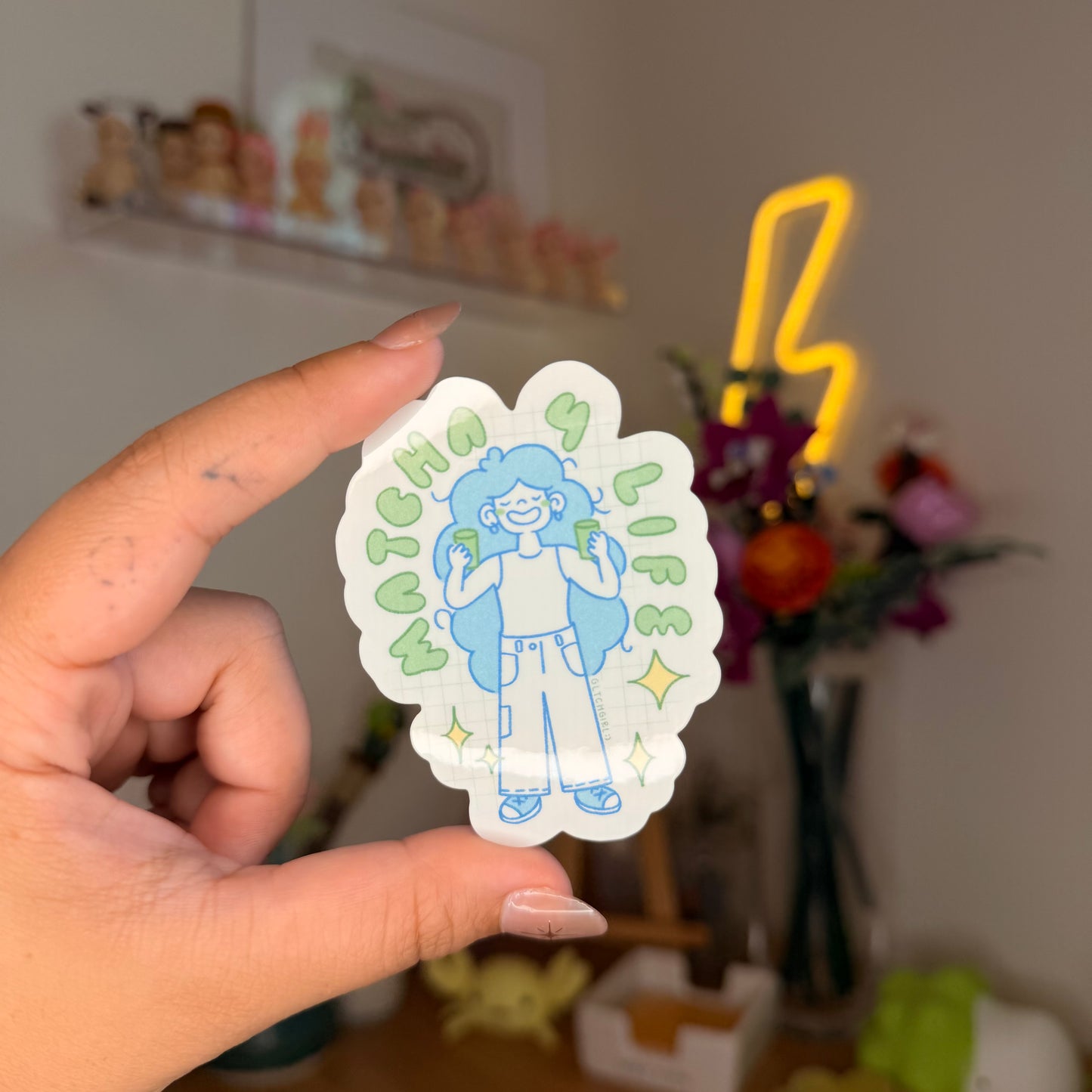 matcha 4 life sticker