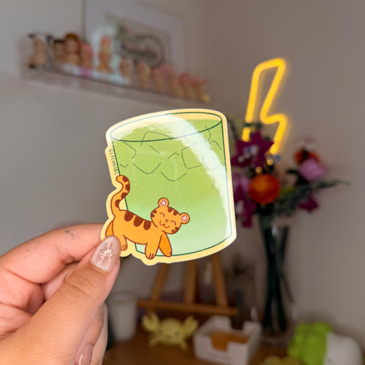 tiger matcha sticker