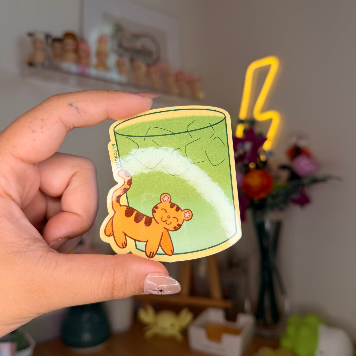tiger matcha sticker