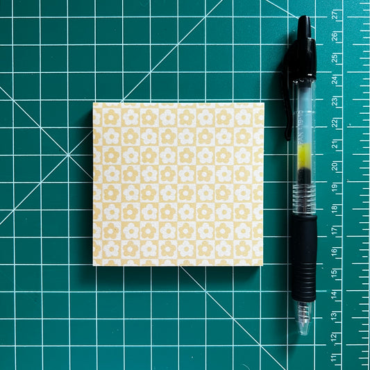 checkered notepad